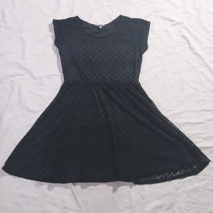 NY COLLECTION BLACK SKATER DRESS SIZE PM
